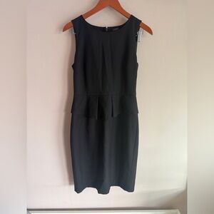 J.Crew Black Peplum‎ Sheath Dress Sleeveless Workwear Career Size 4
